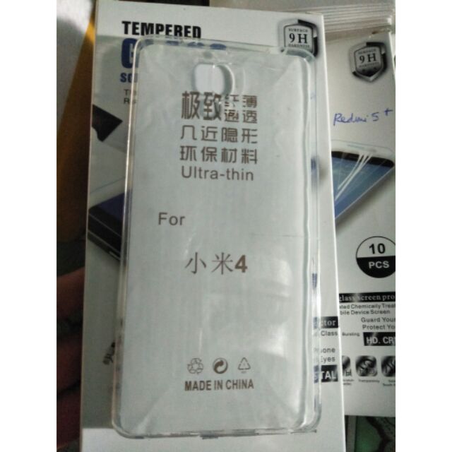 Ốp lưng dẻo trong suốt cho xiaomi mi4