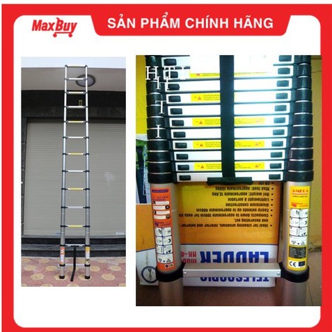 Thang Nhôm Rút Đơn 13 Bậc Ameca AMD-380 3.8m, thương hiệu Mỹ, bảo hành chính hãng