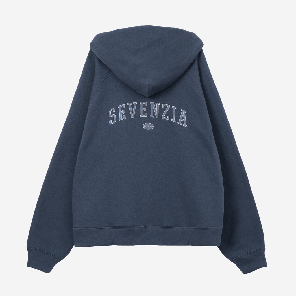 Áo khoác Zipper Hoodie &quot;SEVENZIA Signature&quot; - Bluestone