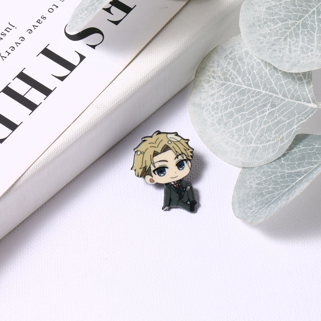 Huy Hiệu Cài Áo Hình Nhân Vật Loid Anya Trong Phim Hoạt Hình SPY×FAMILY