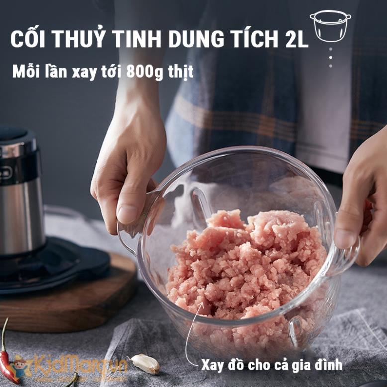 Máy Xay Thịt Mini Bear QSJ-B03H2, Máy Xay Thực Phẩm, Tỏi Ớt Đa Năng, Công Suất 300W - Hàng Chính Hãng, Bảo Hành 12 tháng