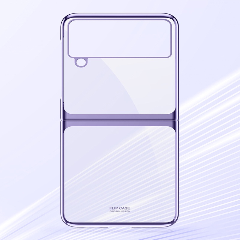 Ốp Điện Thoại Cứng Trong Suốt Mạ Điện Sang Trọng Cho Samsung Galaxy Z Flip 4 5G Galaxy Z Flip 3