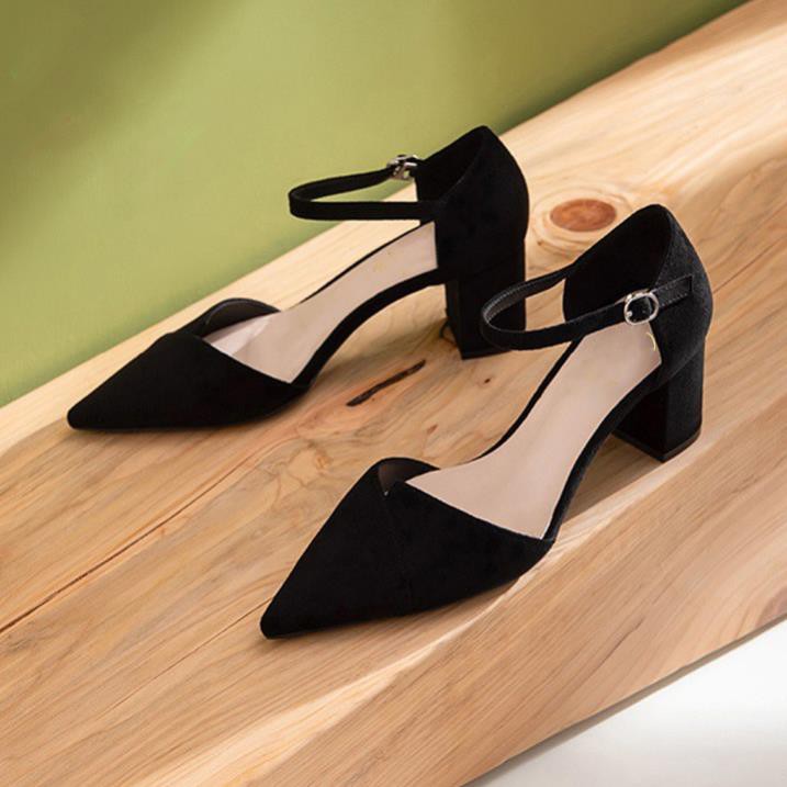 D2 - Giày nữ cao gót mũi xếp 5cm | BigBuy360 - bigbuy360.vn