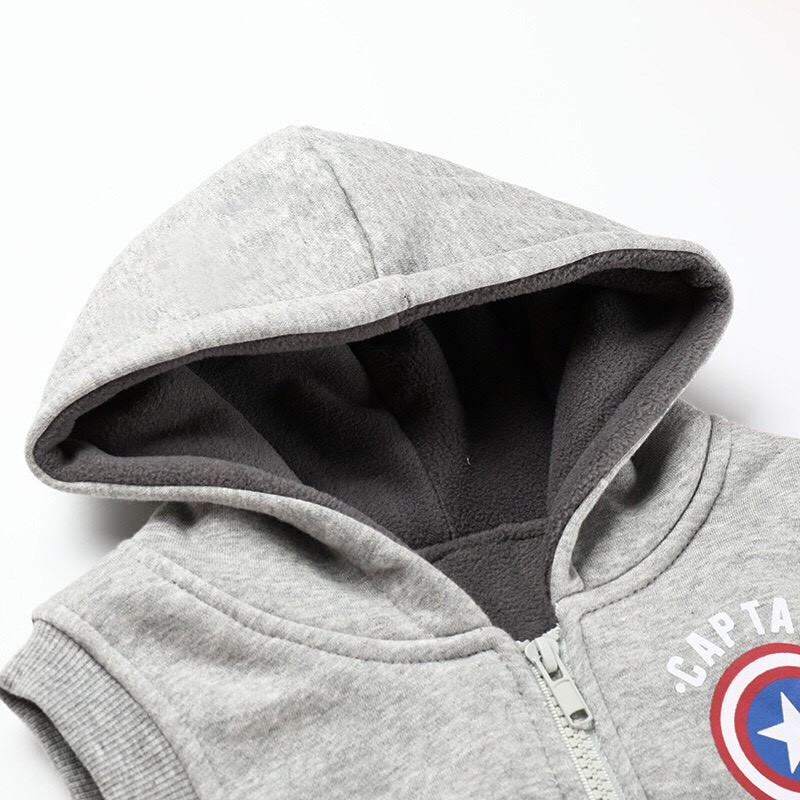 Áo Hoodie Cho Bé Trai Từ 2 đến 8 Tuổi Sát Nách Chất Dày Siêu Ấm