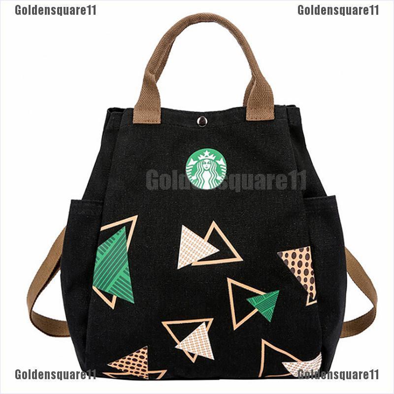 [GOLDENS] 1 x Women starbucks canvas shoulder bag handbag messenger bags