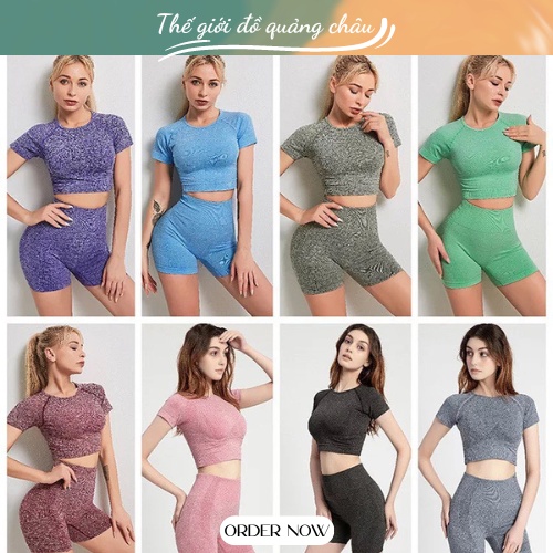 Bộ tập gym yoga co dãn 4 chiều hàng quảng châu cao cấp loại 1 HOT 2021