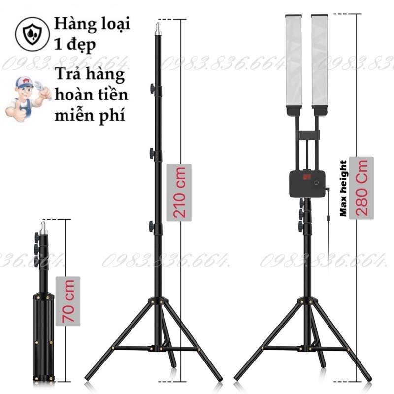 ĐÈN 2 RÂU CHUYÊN DỤNG PHUN XĂM, SPA, NỐI MI, LIVESTREAM ĐÃ BAO GỒM CHÂN 2M