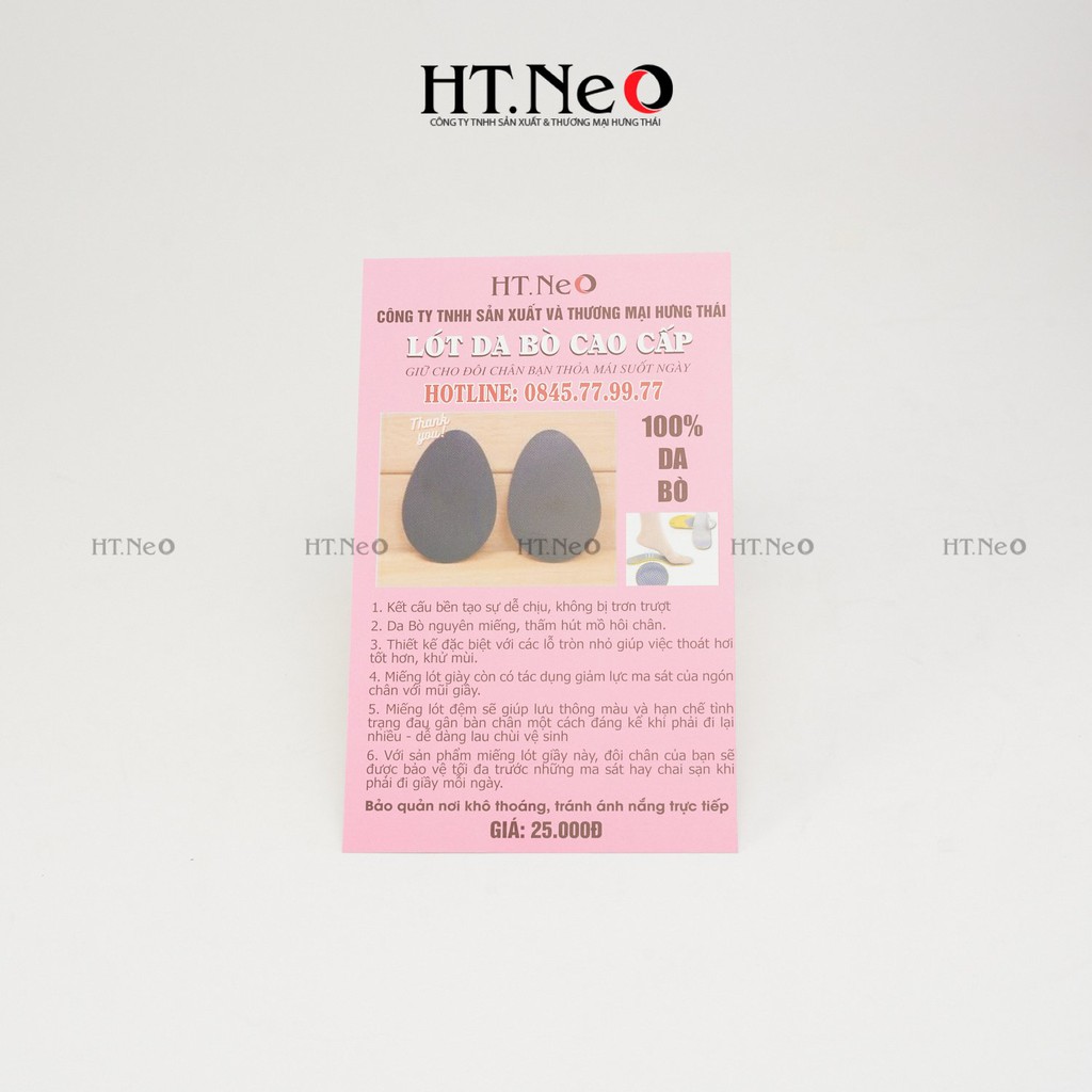 Miếng lót giày nữ - Lót da cao cấp HT.NEO lót da, có đục lỗ thoáng khí