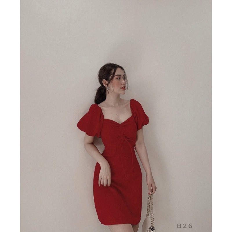 Đầm suông🌷FREESHIP 🌷Đầm suông tay bồng ba màu