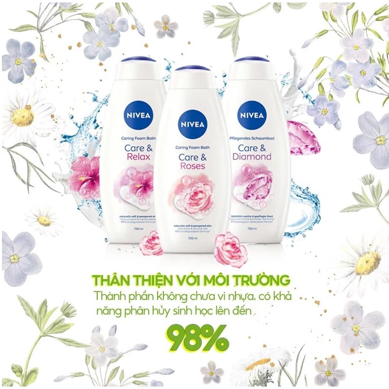 Sữa Tắm Dưỡng Da Hương Hoa Nivea Nhập Từ Đức