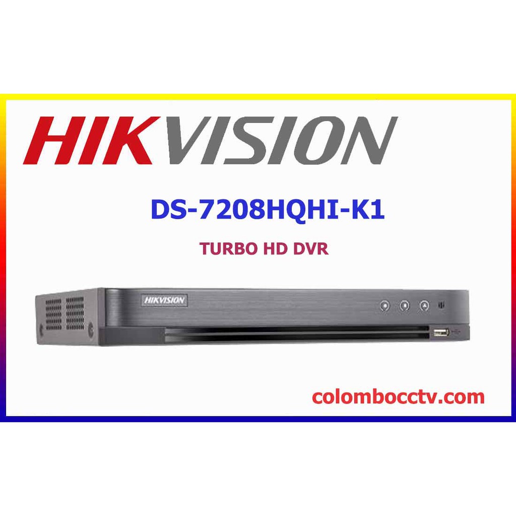 Đầu ghi hình Hikvision DS-7208HQHI-K1/P 8 kênh HD 3MP, 1 Sata, Audio, PoC, add 1 camera IP 2M
