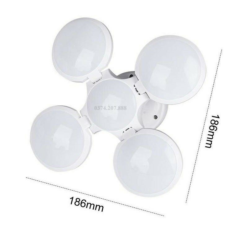 Bóng đèn led tích điện, năng lượng mặt trời hình 4 Cánh Hoa có thể đóng mở (100W)