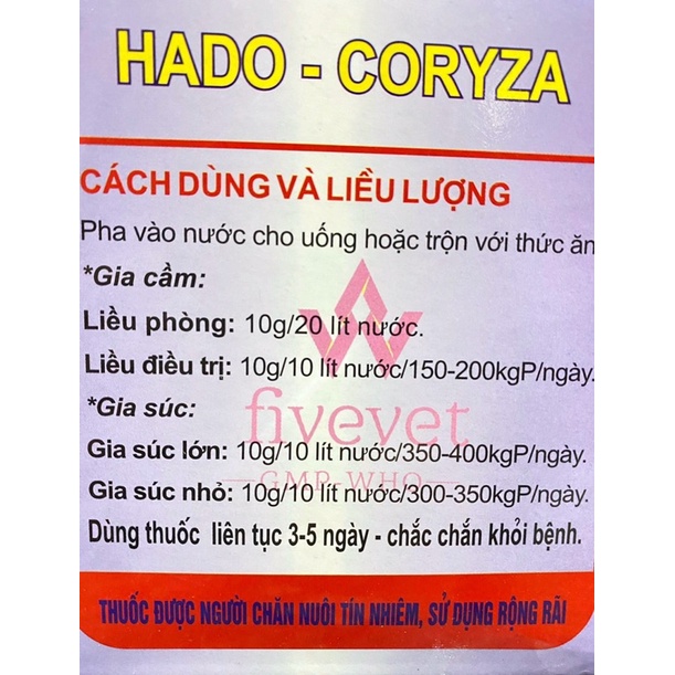 Gói Hado - Coryza dùng cho gà vịt