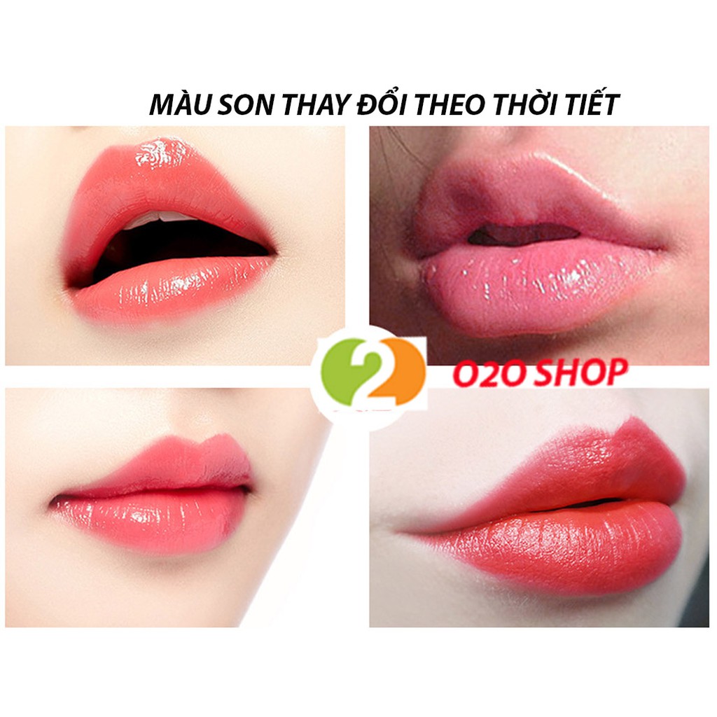 [Yêu Thích] Son Dưỡng Hồng Môi Kiss Beauty O2O Shop Tinh Chất Lô Hội 99%, Nha Đam, Son Đổi Màu Môi Theo Thời Tiết