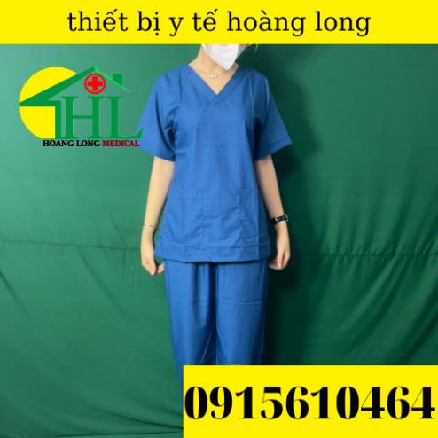 BỘ QUẦN ÁO PHẪU THUẬT CHO BÁC SĨ MÀU XANH CỔ VỊT