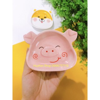 Đĩa sứ mini hình con vật dễ thương cho bé