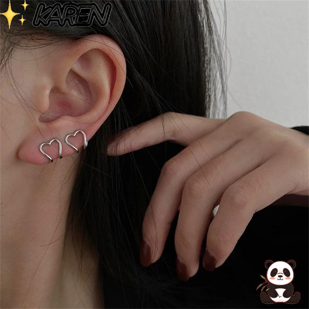 Khuyên Kẹp Vành Tai Hình Chữ C Không Cần Xỏ Lỗ Thời Trang Cho Nam Và Nữ