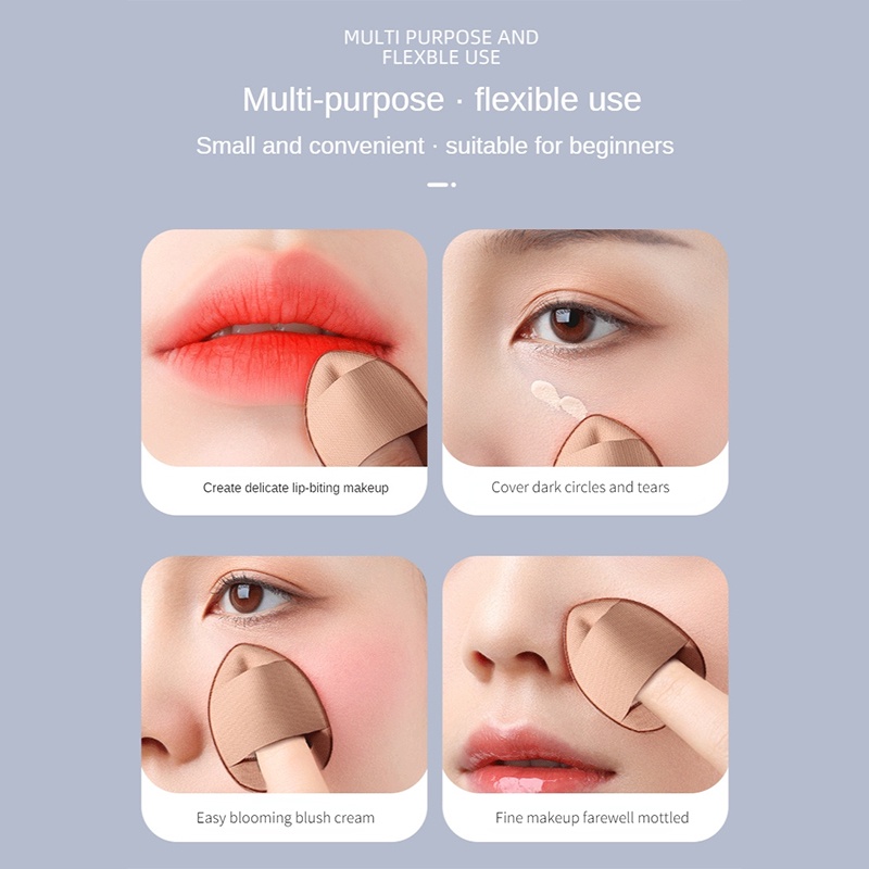 1 Mút Trang Điểm Hình Ngón Tay Cỡ Nhỏ Che Khuyết Điểm Bắt Sáng