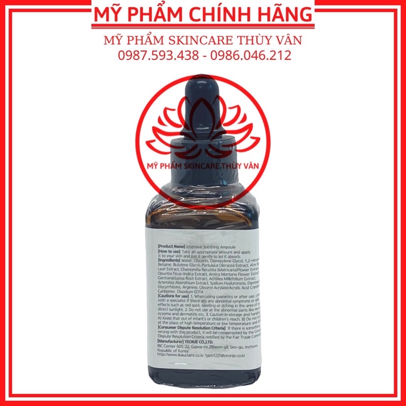 Tinh Chất Làm Dịu Phục Hồi Da Sau Xâm Lấn Hàn Quốc Chính Hãng LEAU CLAIRE 30ml