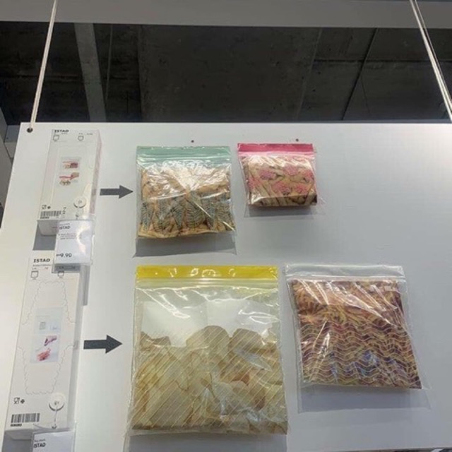 Set 50 túi zip đựng thức ăn hàng Ikea Thuỵ Kiển xách tay từ Store Thái Lan