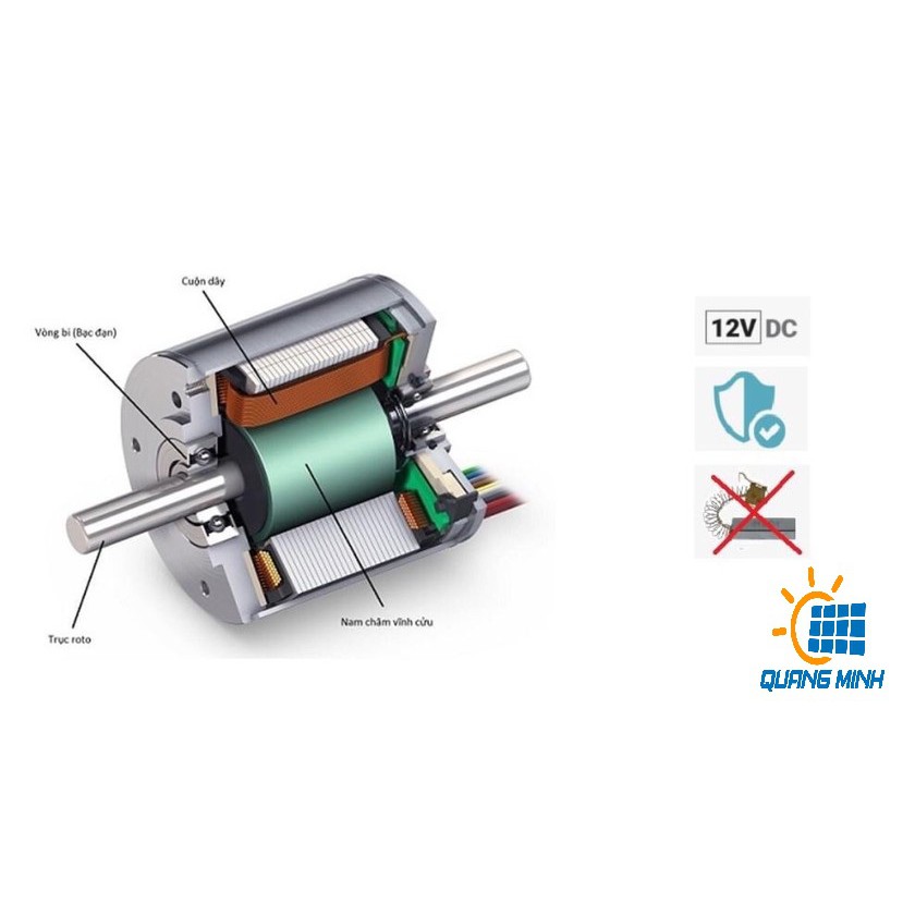 Quạt tích điện năng lượng mặt trời 40W [ Bảo hành 12 tháng] quạt đứng không chổi than,dùng liên tục 10h không cần sạc | BigBuy360 - bigbuy360.vn