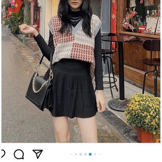 Áo len gile phối màu ulzzang