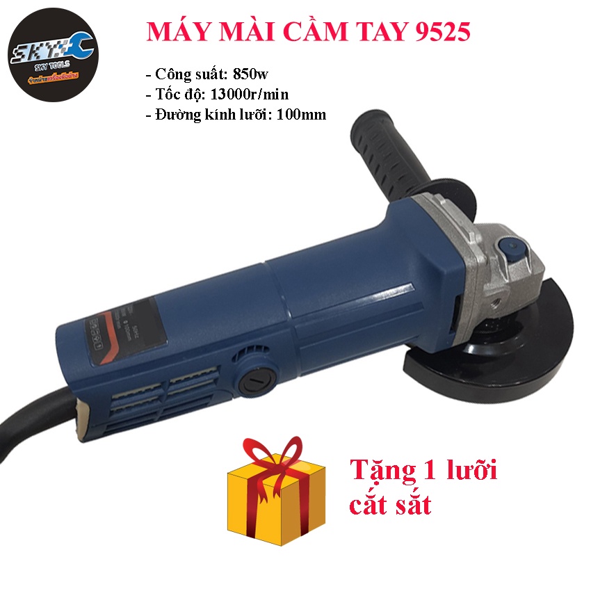 Máy mài cầm tay dùng gia đình 9525 công suất 850w - tặng 1 lưỡi cắt sắt