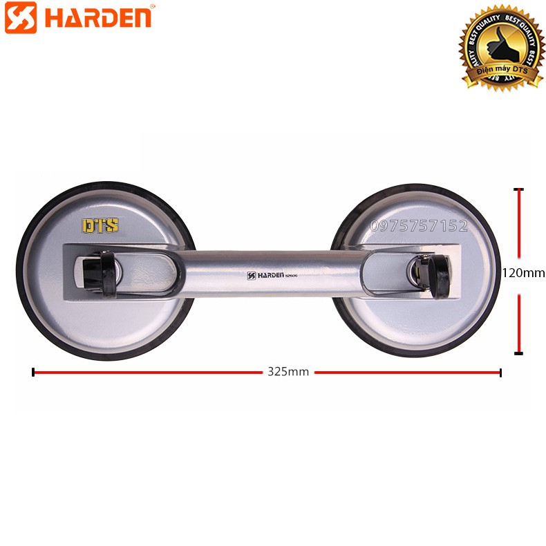 Hút kính, hít kính 2 chấu công nghiệp HARDEN PRO, C-MART hút gạch nhôm đúc nguyên khối, cao su nguyên chất lực hút mạnh