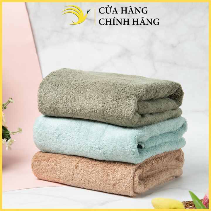 Khăn tắm cotton cao cấp, khăn tắm lớn dày dặn mềm mại kích thước 70x140cm Nam Đô - 23420