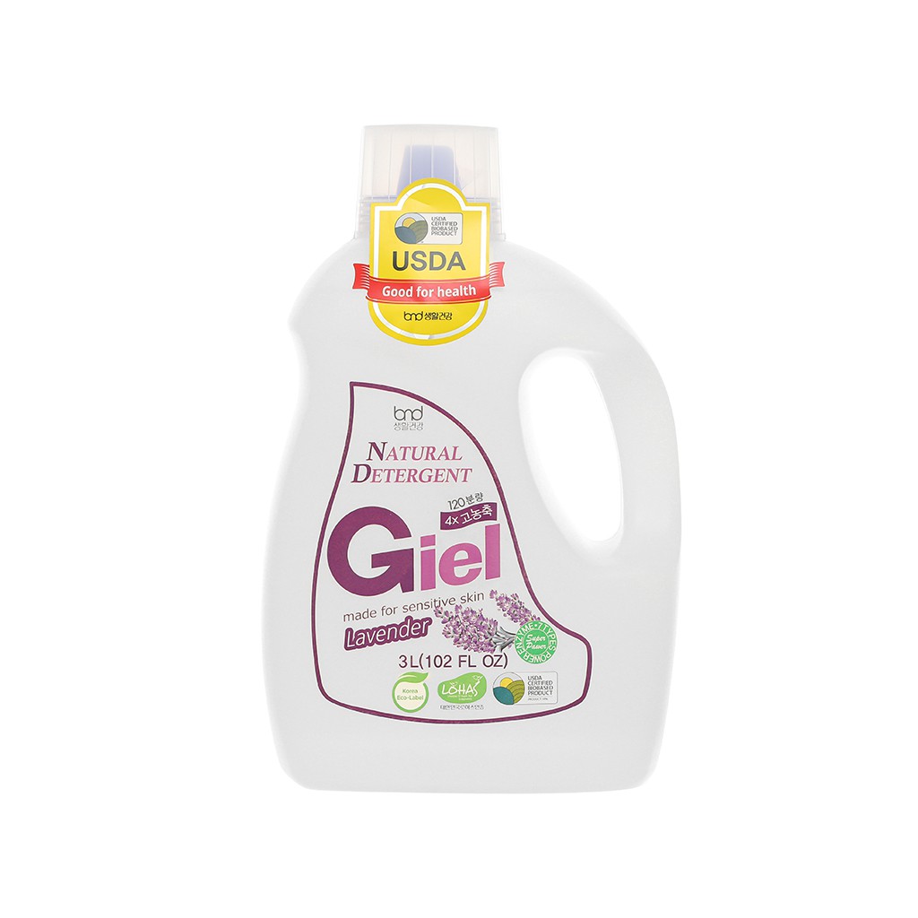 Nước giặt hữu cơ sinh học Giel hương Lavender can 3 lít