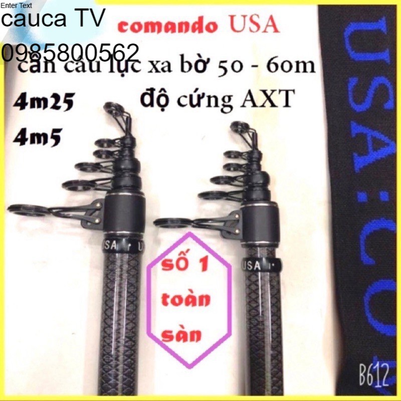 (sela 10/10) cần câu lục xa bờ Comando USA 4m25 và 4m5 Hàng loại 1 cần tải cá 20kg y hình xả kho