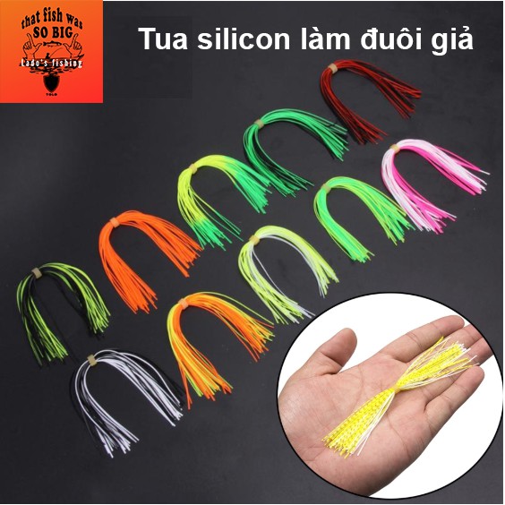 Dây tua, dây thun làm đuôi nhái nhảy (1 bó làm được cho 2 nhái nhảy)