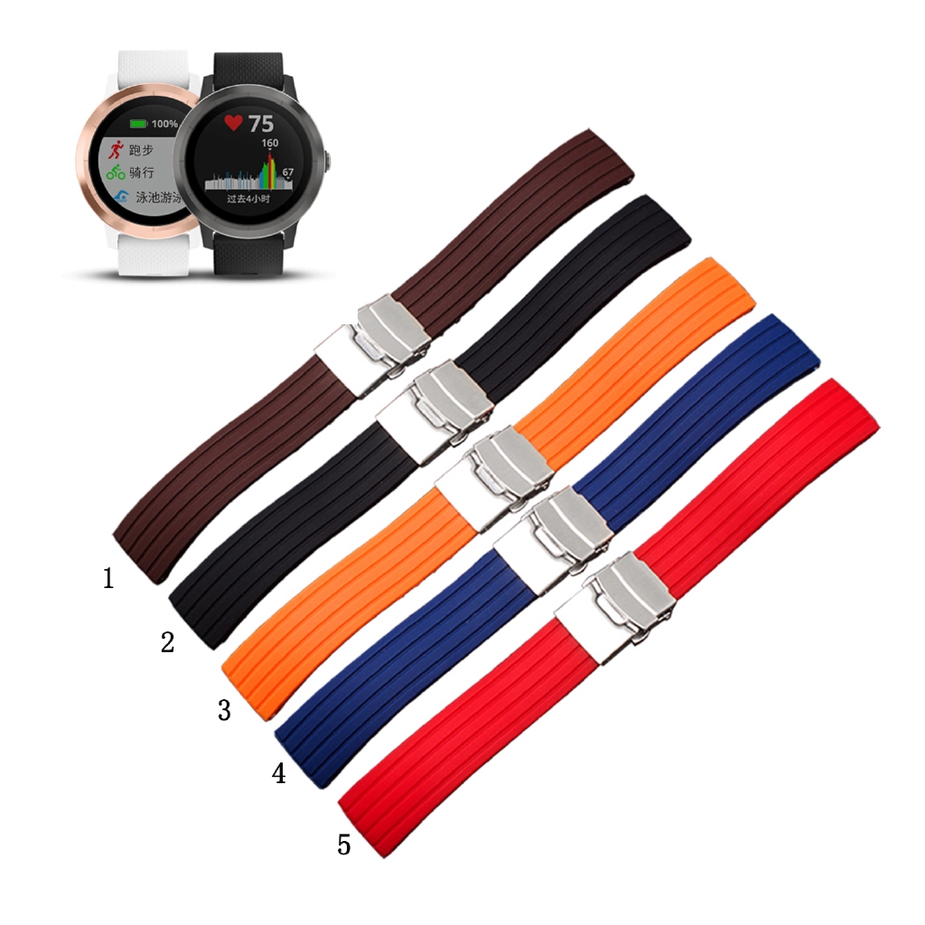 Dây đeo đồng hồ cao su silicon mềm cho Garmin Vivoactive 3 Music