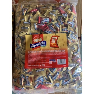 Kẹo Alpenliebe Hương Caramel&Dâu KemGói 2kg 572 viên)