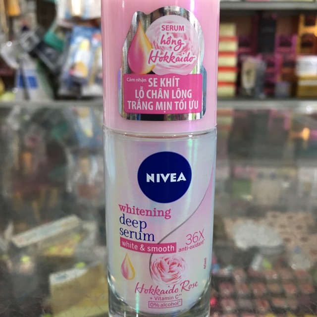 Lăn khử mùi Nivea Whitening Deep Serum White &amp; Smooth 40ml