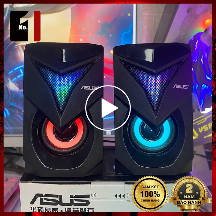 Loa Máy Tính Để Bàn Mini 2.0 Asus 629 Led Rgb Loa Gaming Nghe Nhạc Vi Tính Laptop Pc Có Dây