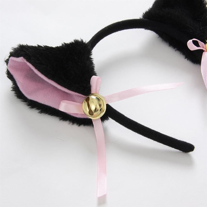 Tai Mèo Nhồi Bông Phong Cách Lolita Nhật Bản Đáng Yêu