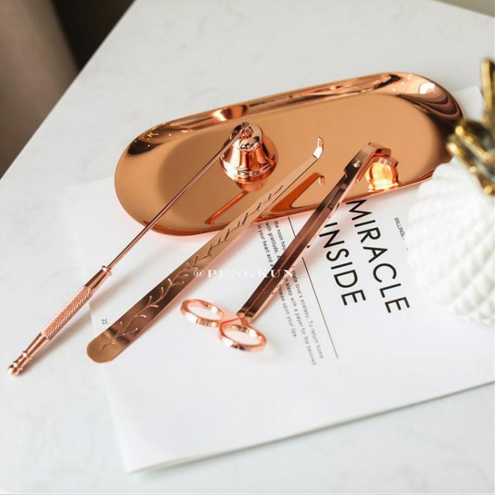 Bộ Dụng Cụ Chăm Sóc Nến Ba Mảnh Móc Nến Thơm Cần Thiết Kết Cấu Tốt