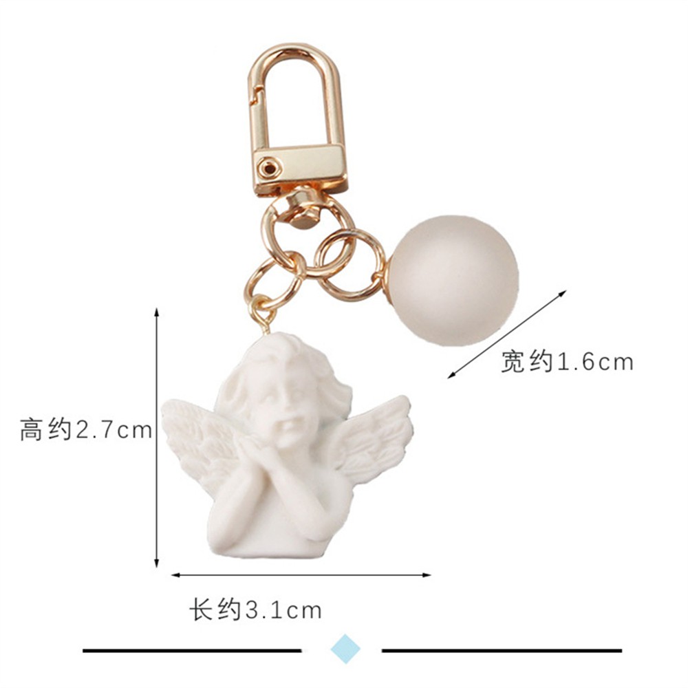 Móc Khóa Thiên Thần Đính Ngọc Trai Mini Dễ Thương