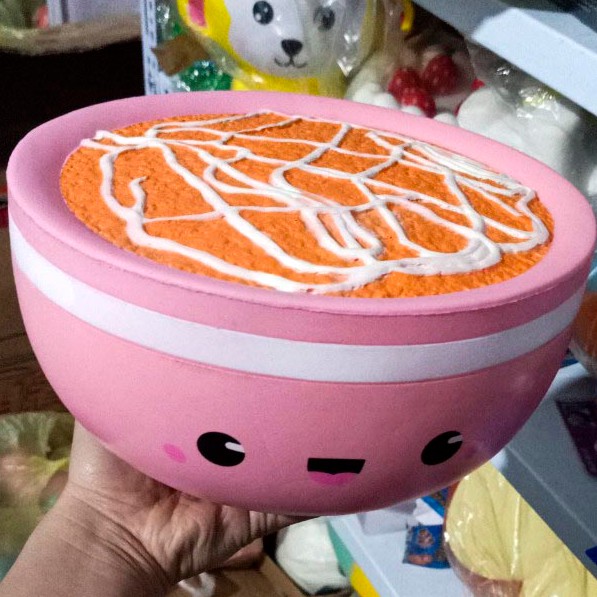 [30CM-40CM-ĐẠI KHỔNG LỒ] ĐỒ CHƠI SQUISHY HÌNH BÁT GẠO HỒNG KHỔNG LỒ HÀNG CHÍNH HÃNG SIÊU DỄ THƯƠNG