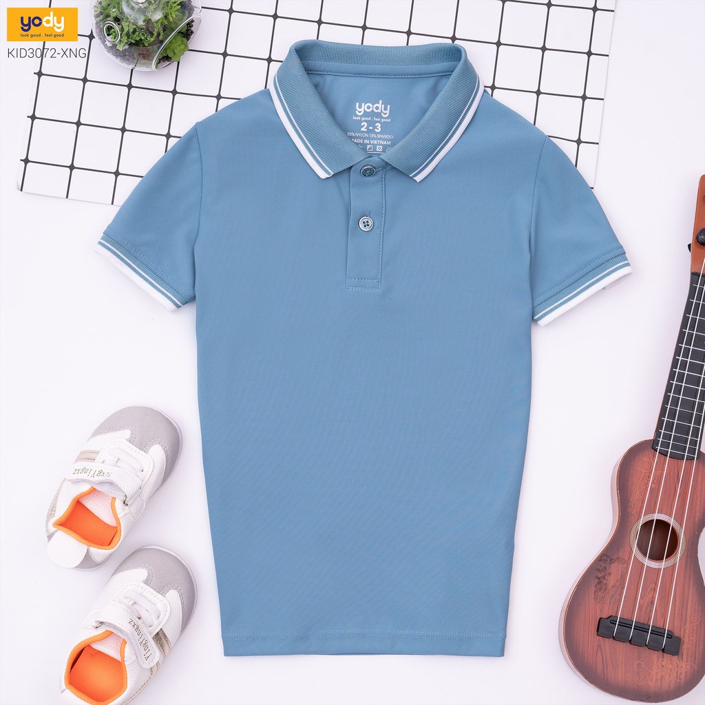 Áo Phông Polo Kid YODY Cho Bé Vải AirCool Mềm Mại Thoáng Mát KID3072