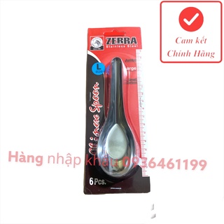 <hàng công ty>Vỉ 6 cái thìa/ muỗng inox ZEBRA  Thái Lan
