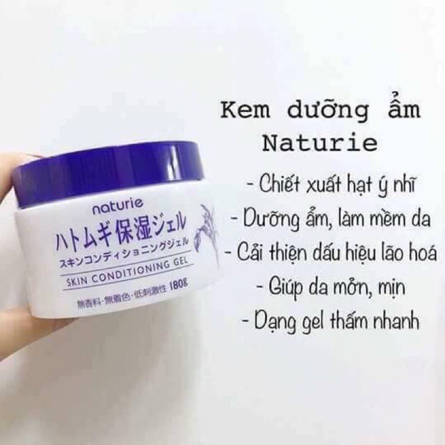 (Chính Hãng) Kem dưỡng ẩm Ý Dĩ Naturie Hatomugi Skin Conditioner 180g