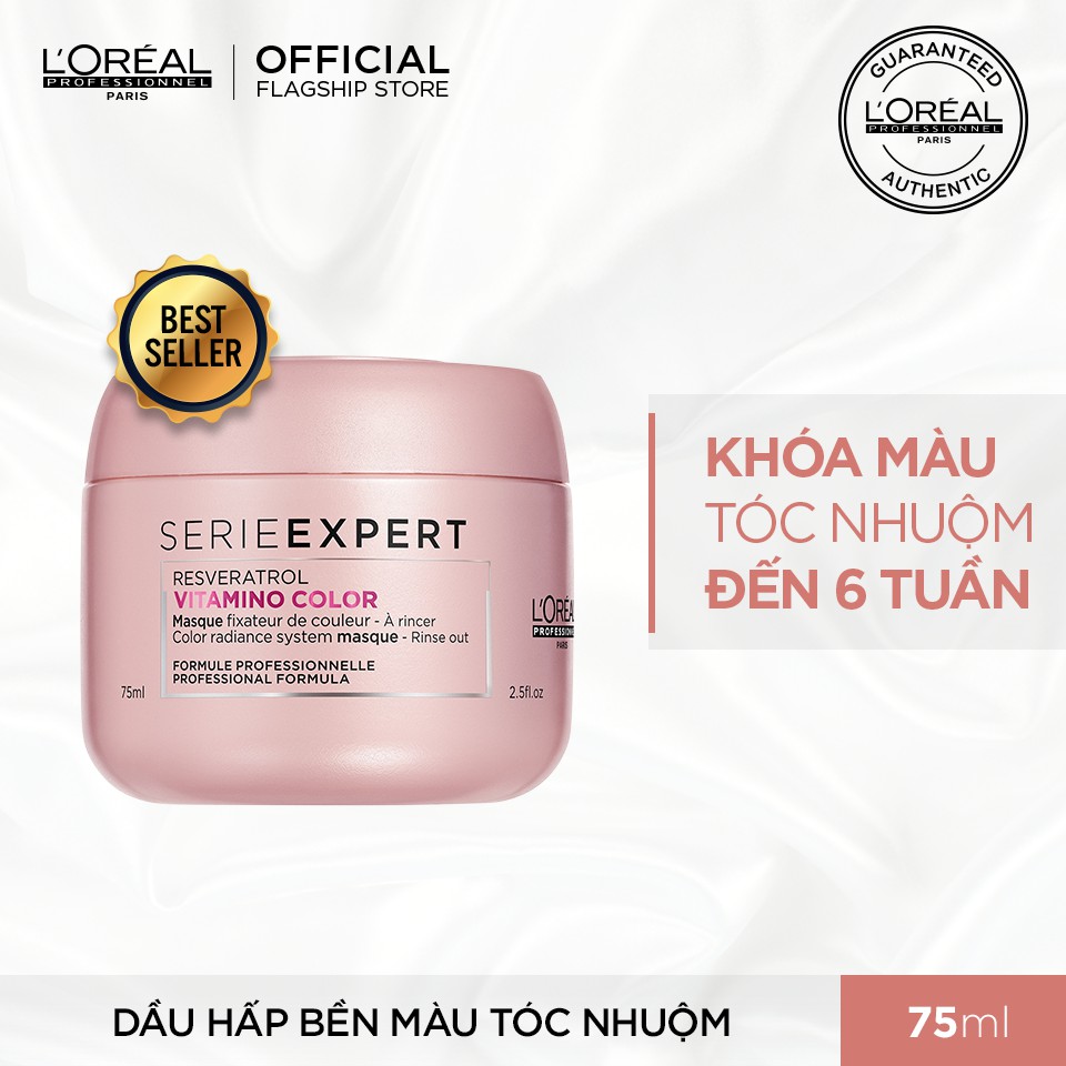 GIFT_Combo 2 dầu hấp bền màu tóc nhuộm Serie Expert Vitamino Resveratrol L'Oréal Professionnel 75ml