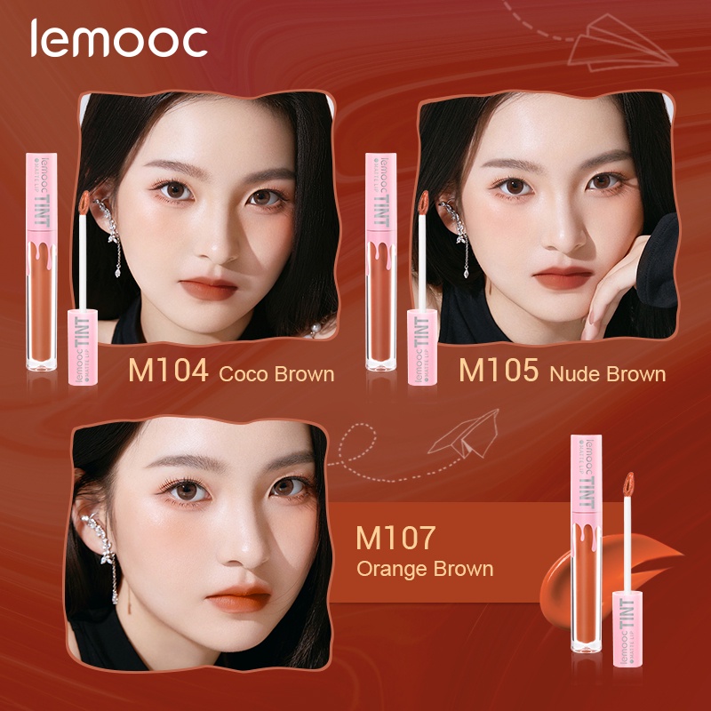 Son Môi Dạng Lỏng Mềm Mịn Không Thấm Nước Lâu Trôi Lemoc
