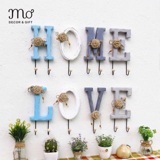 Móc Treo Home/Love Gỗ Decor Tặng Kèm Dây Đèn Led - MƠDECOR