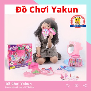 Đồ chơi trang điểm cho bé gái, hộp make up mini màu hồng dễ thương, đáng yêu trẻ em