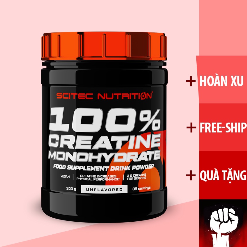 | Scitec Creatine Monohydrate Tăng Năng Lượng Sức Mạnh 300g - Chính Hãng - Muscle Fitness