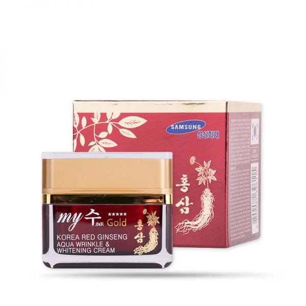 Kem dưỡng trắng da chống lão hóa My gold Korea Red Ginseng Aqua Wrinkle Whitening Cream 50ml