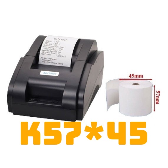 [ COMBO 10 CUỘN ] GIẤY IN BILL K57x45MM GIẤY NHIỆT K58x45 GIẤY IN HOÁ ĐƠN K57*45 THU NGÂN [ 10 CUỘN 
